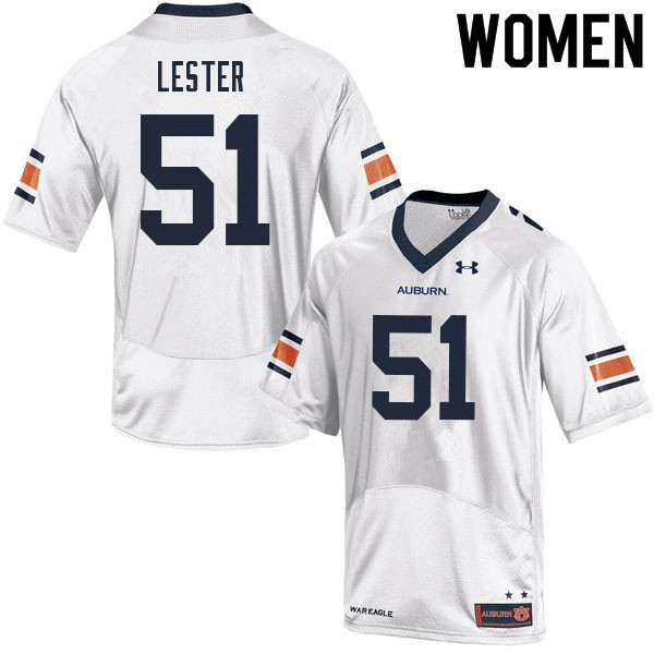 Women's Auburn Tigers #51 Barton Lester White 2021 College Stitched Football Jersey
